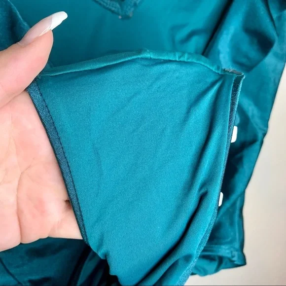 Tahari peacock teal ruffle one piece bikini small - Picture 9 of 10